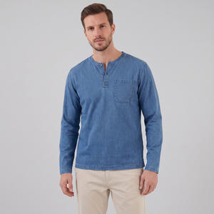 Long Sleeve Henley Shirt