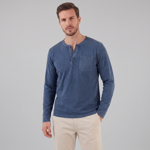Long Sleeve Henley Shirt