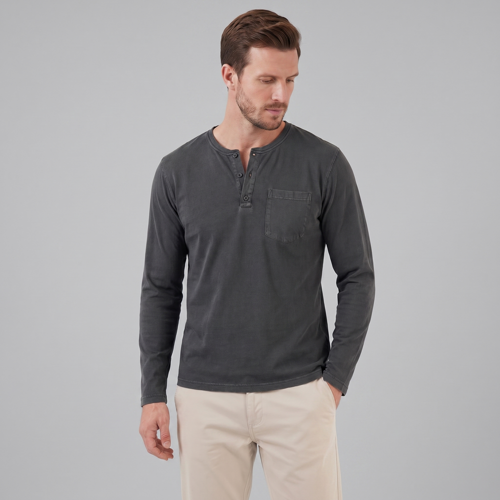 Long Sleeve Henley Shirt