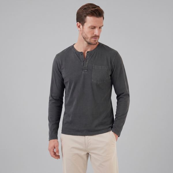 Long Sleeve Henley Shirt