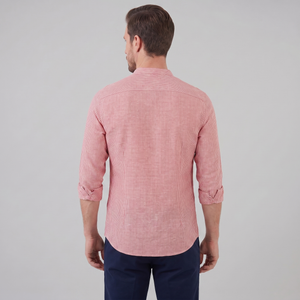 Long Sleeve Striped Henley Shirt