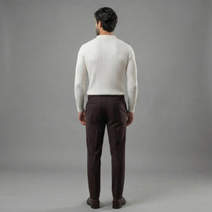 Long Sleeve Zipper Polo Sweater