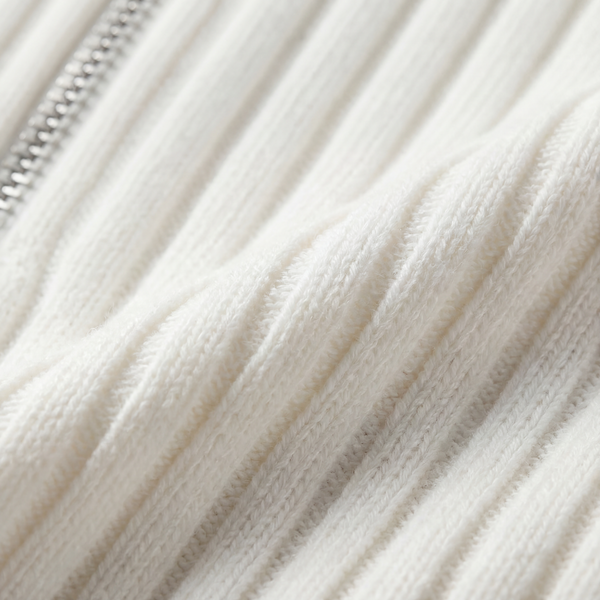 Long Sleeve Zipper Polo Sweater