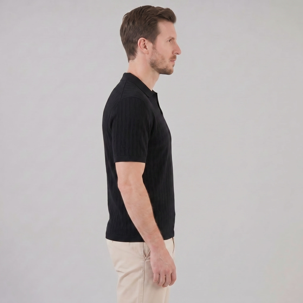 Open Collar Summer Polo Shirt