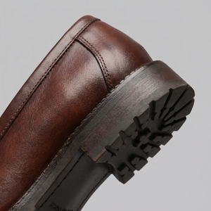 Penny Loafers With Brogue Details