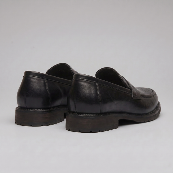 Penny Loafers With Brogue Details
