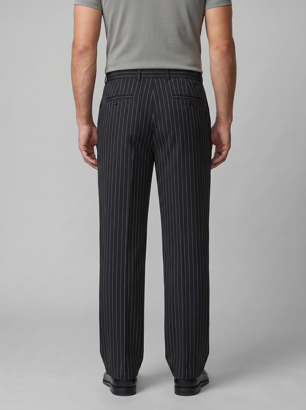 Pinstripe Wide Leg Trousers