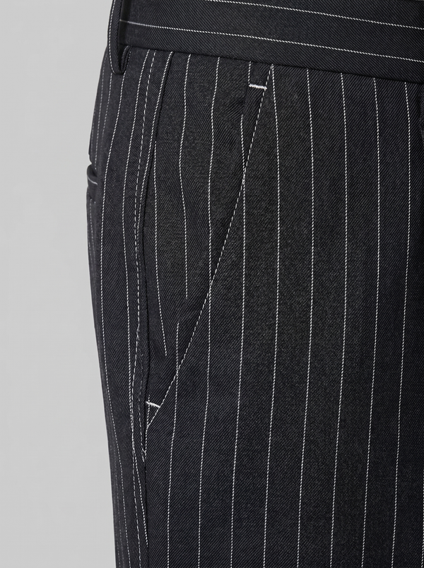 Pinstripe Wide Leg Trousers