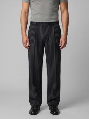 Pinstripe Wide Leg Trousers