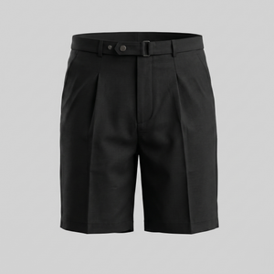 Pleated Tailored Chino Shorts