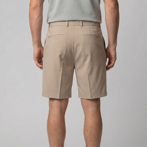 Pleated Tailored Chino Shorts
