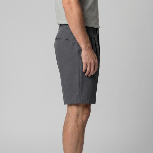 Pleated Tailored Chino Shorts