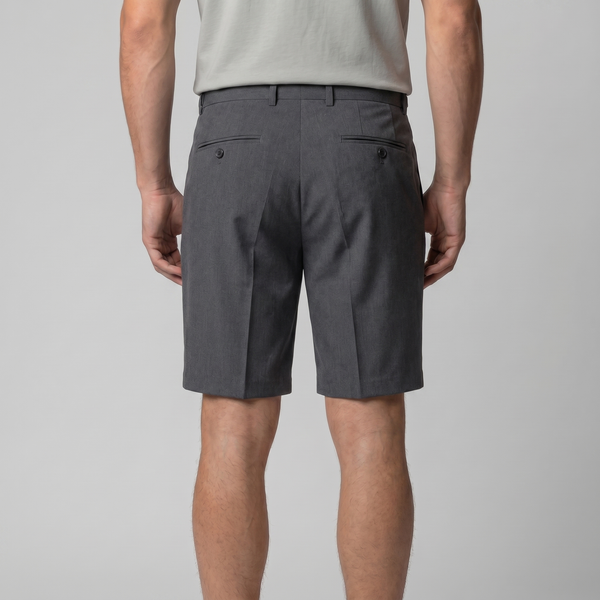 Pleated Tailored Chino Shorts
