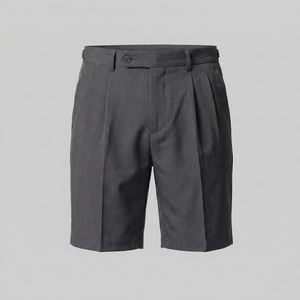 Pleated Tailored Chino Shorts