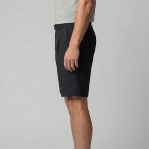 Pleated Tailored Chino Shorts