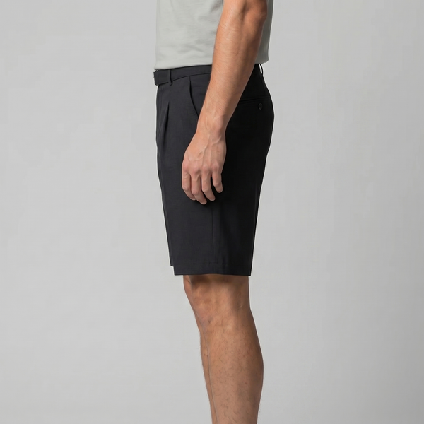 Pleated Tailored Chino Shorts
