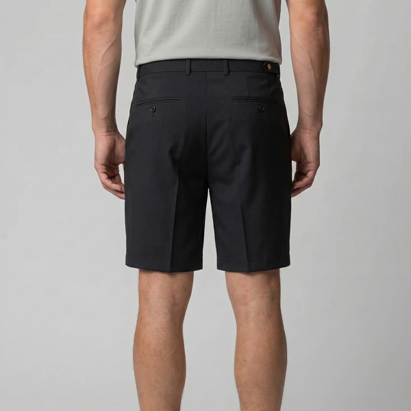 Pleated Tailored Chino Shorts