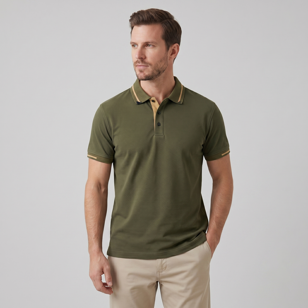 Polo Shirt With Contrast Trim