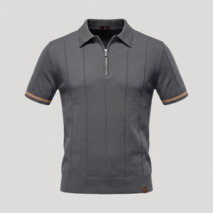 Polo Shirt With Zip Collar