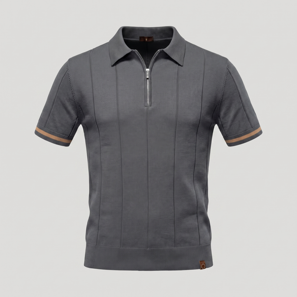 Polo Shirt With Zip Collar