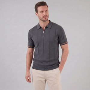 Polo Shirt With Zip Collar