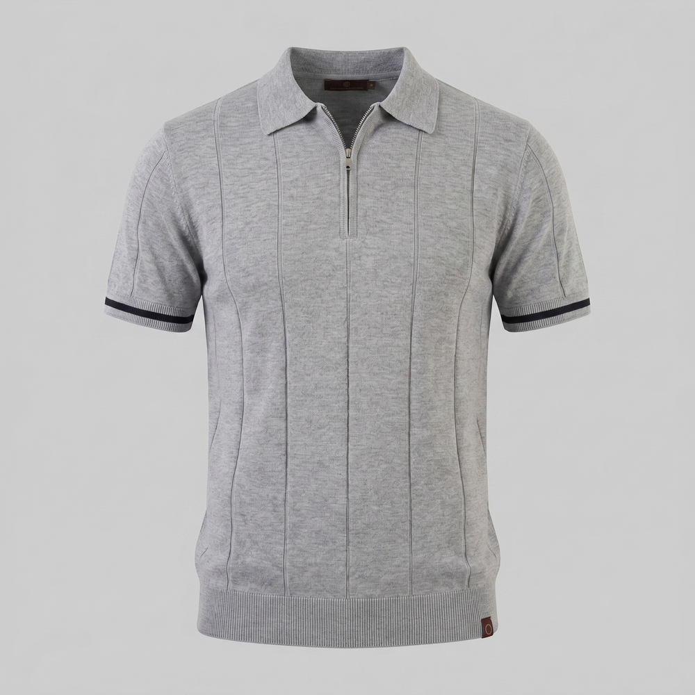 Polo Shirt With Zip Collar