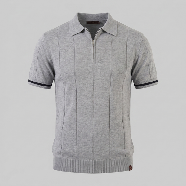 Polo Shirt With Zip Collar
