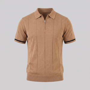 Polo Shirt With Zip Collar