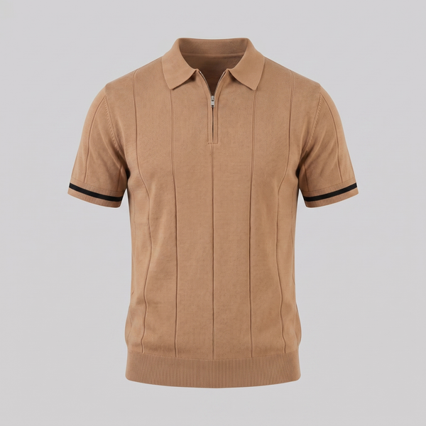 Polo Shirt With Zip Collar