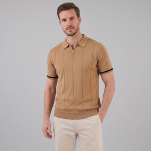 Polo Shirt With Zip Collar