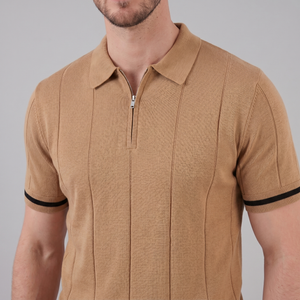 Polo Shirt With Zip Collar