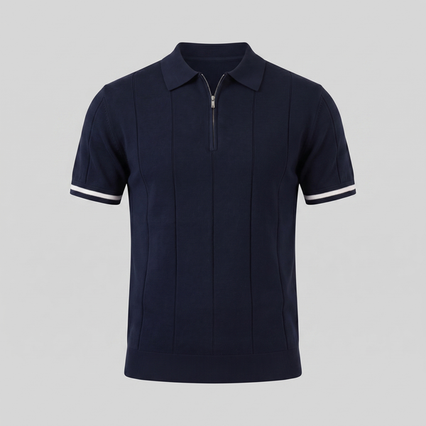 Polo Shirt With Zip Collar
