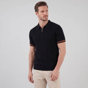 Polo Shirt With Zip Collar