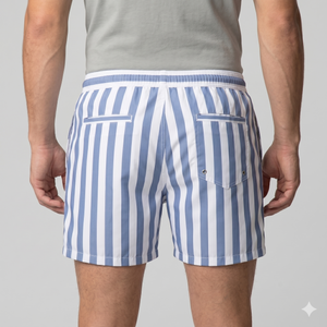 Quick Dry Striped Swim Shorts
