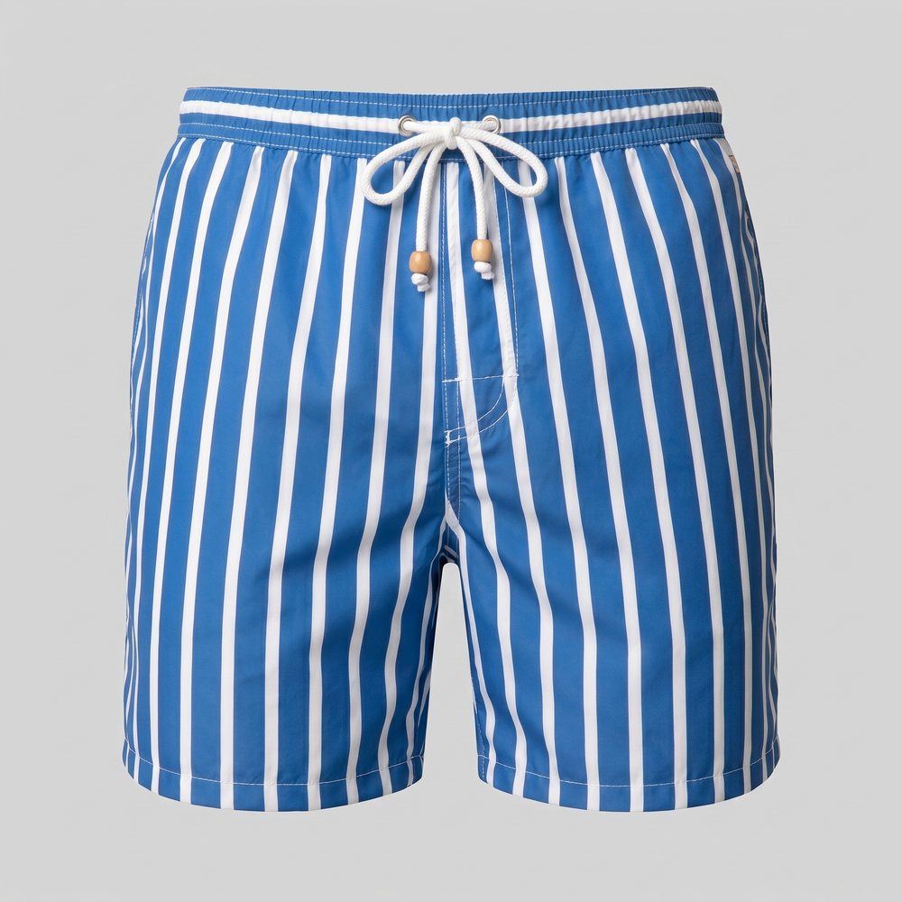 Quick Dry Striped Swim Shorts