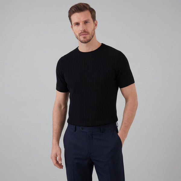 Rib Knit T-Shirt