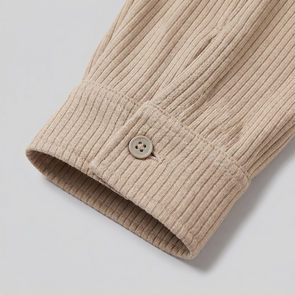 Ribbed Cuban Collar Shirt