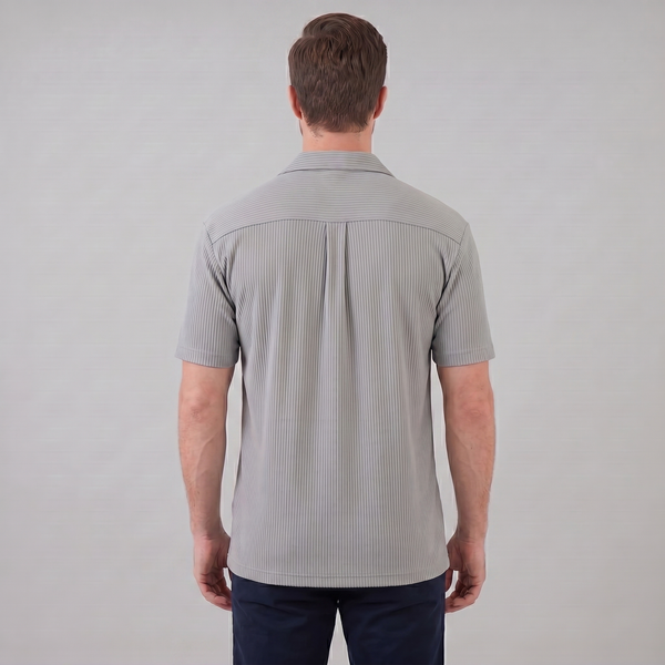 Ribbed Cuban Collar Shirt