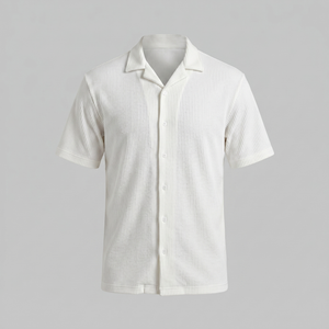 Ribbed Cuban Collar Shirt