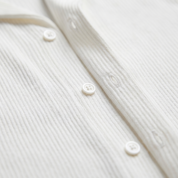 Ribbed Cuban Collar Shirt