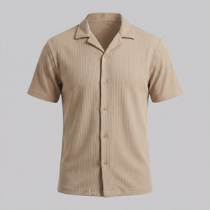 Ribbed Cuban Collar Shirt