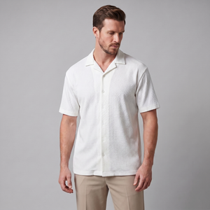Ribbed Cuban Collar Shirt