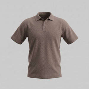 Ribbed Short Sleeve Polo Shirt