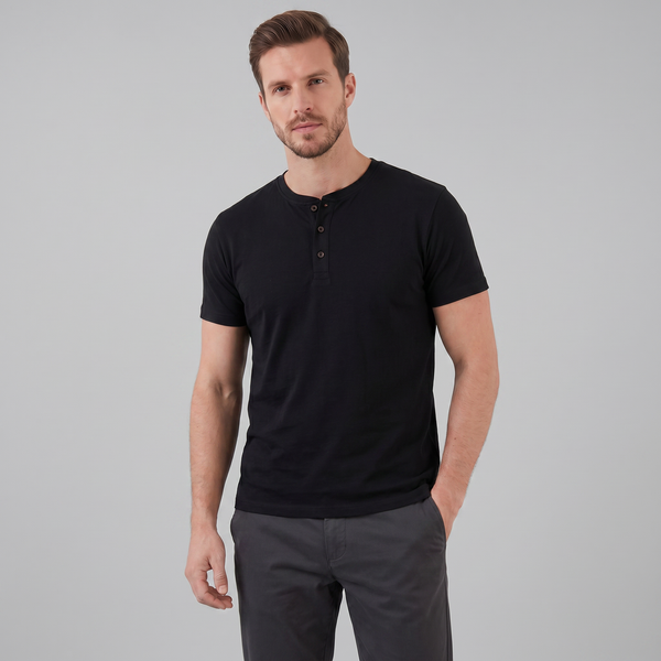 Short Sleeve Henley Shirt