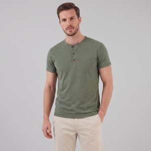Short Sleeve Henley Shirt