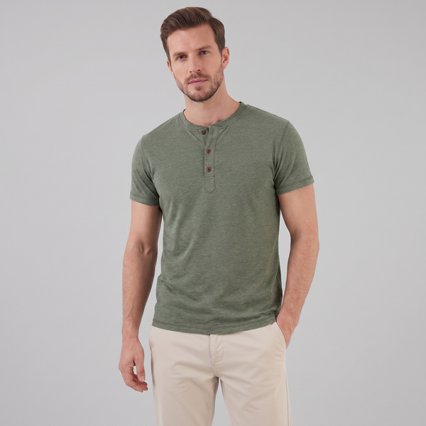 Short Sleeve Henley Shirt