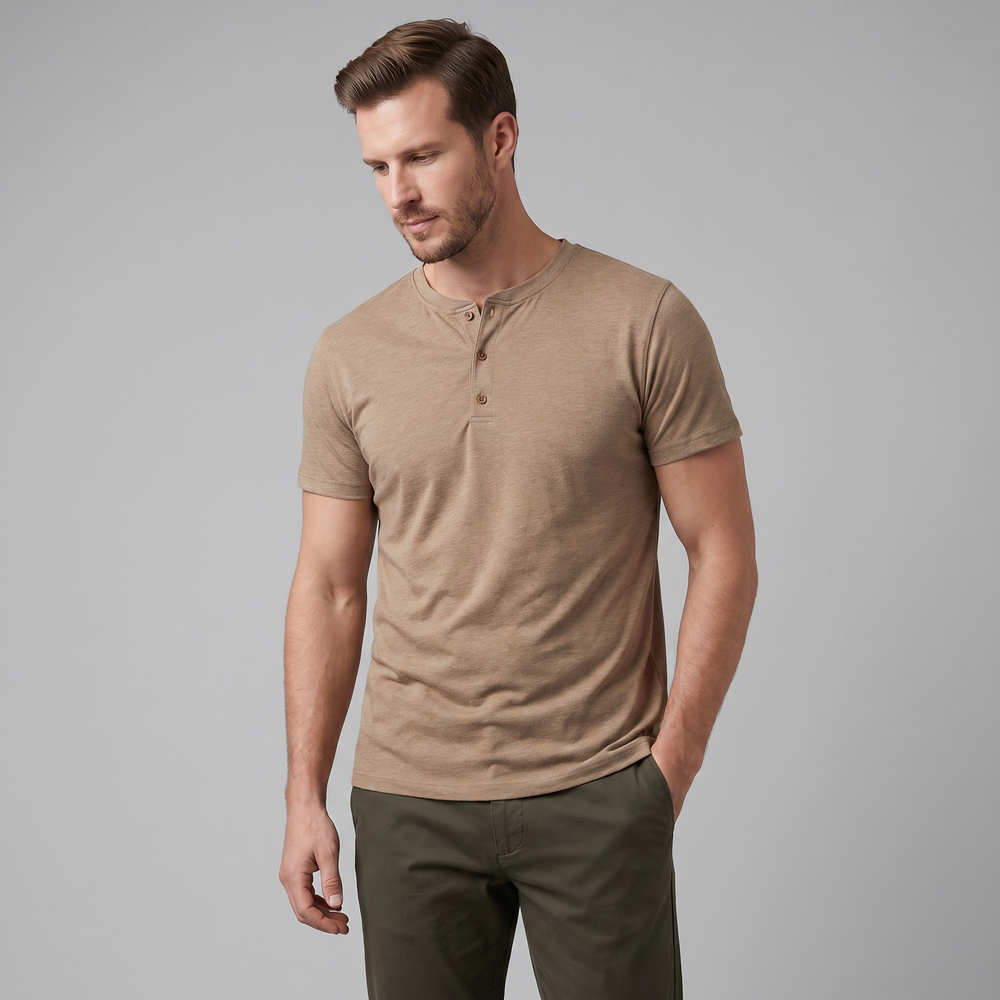 Short Sleeve Henley Shirt