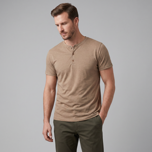 Short Sleeve Henley Shirt