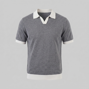 Short Sleeve Knitted Polo Shirt