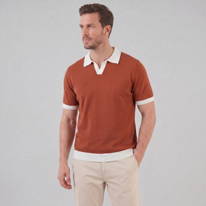Short Sleeve Knitted Polo Shirt